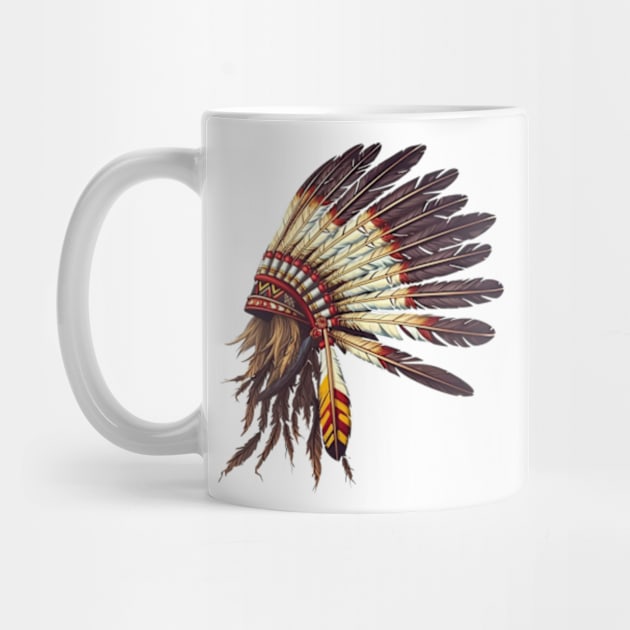 Native American Feather Headdress #2 by Chromatic Fusion Studio